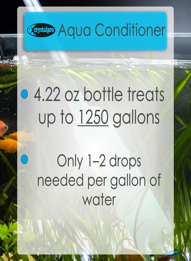 Crystalpro Aqua Conditioner - Treats 1250 Gallons - Aquarium Water Conditioner - Neutralizes Chlorine and Ammonia 4.2 Oz - Image 2